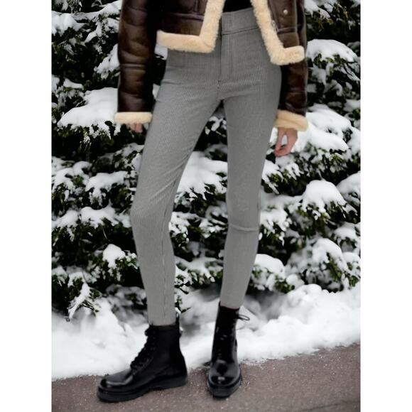 NWT - ZARA Houndstooth High Rise Leggings Size: XS - Picture 1 of 6